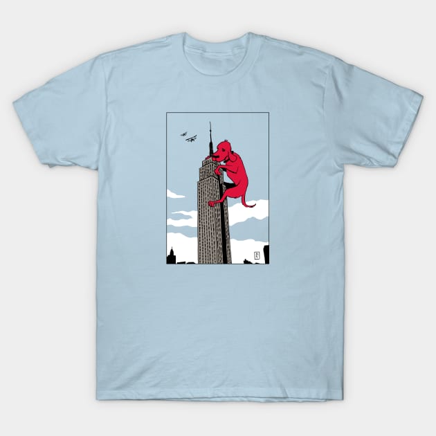 GIANT CRIMSON CANINE T-Shirt by Figbar Lonesome